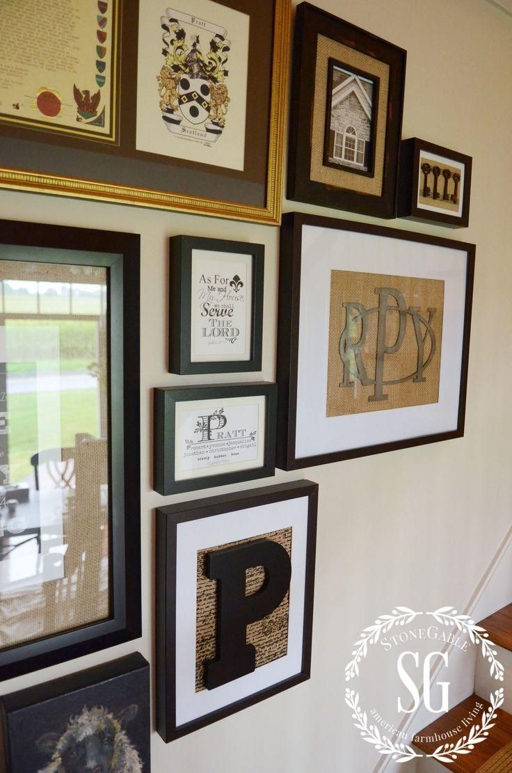 144 Best Picture Gallery Images On Pinterest | Home, Crafts And Throughout Framed Monogram Wall Art (View 18 of 20)