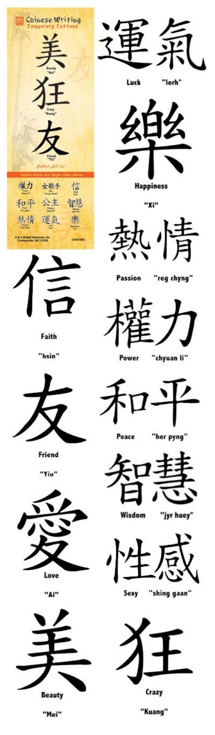 18 Best Learn Chinese Images On Pinterest | Chinese Symbol Tattoos With Regard To Chinese Symbol For Inner Strength Wall Art (Photo 7 of 20)