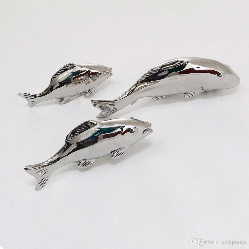 2017 Promotion Rushed Handmade Metal Fish Figurines Wall Art Decor With Stainless Steel Fish Wall Art (View 11 of 20)
