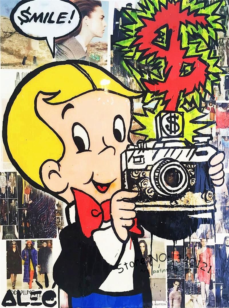 Alec Monopoly Wall Street Art Canvas Print Pop Art Giclee Poster Throughout Pop Art Wallpaper For Walls (Photo 14 of 20)