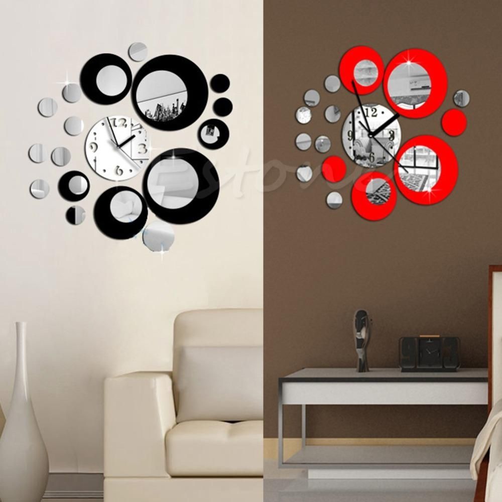 Aliexpress : Buy New Modern Circles Acrylic Mirror Style Wall Throughout Mirror Circles Wall Art (View 19 of 20)