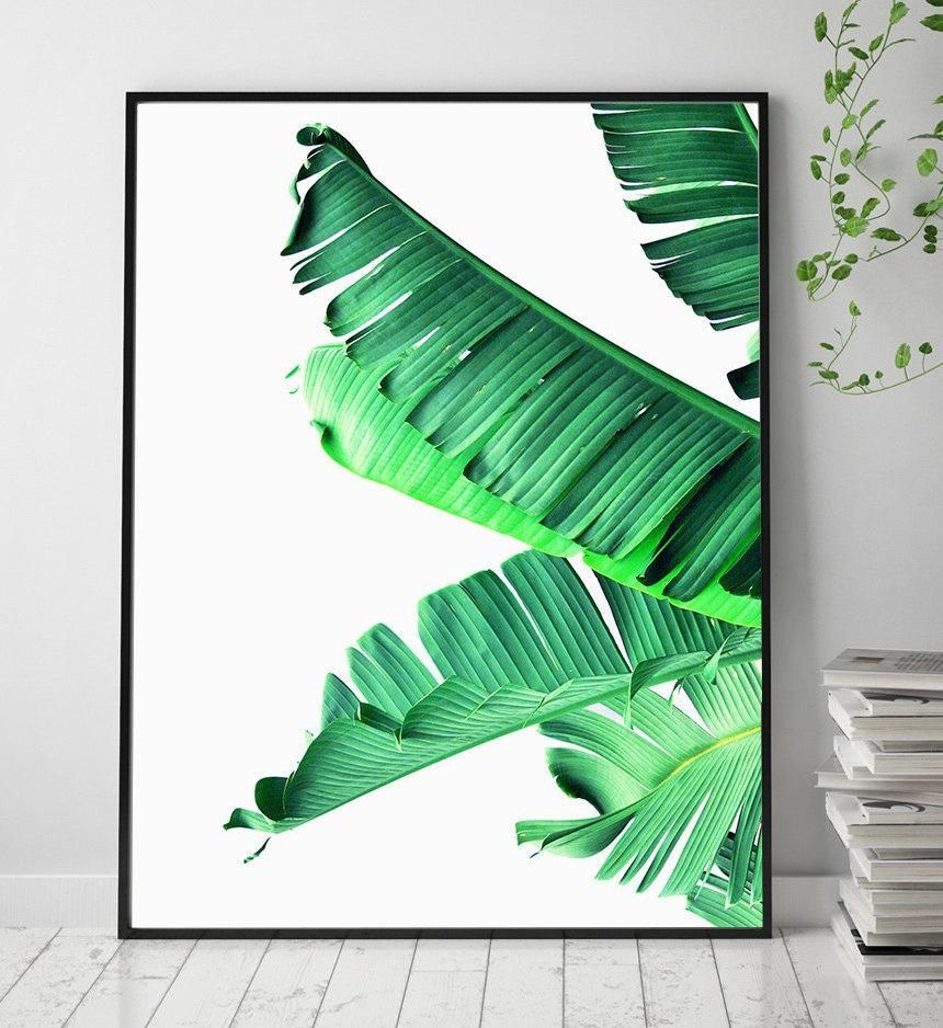 Banana Leaf Printable Art Art Prints Scandinavian Print Within Palm Leaf Wall Decor (View 19 of 20)