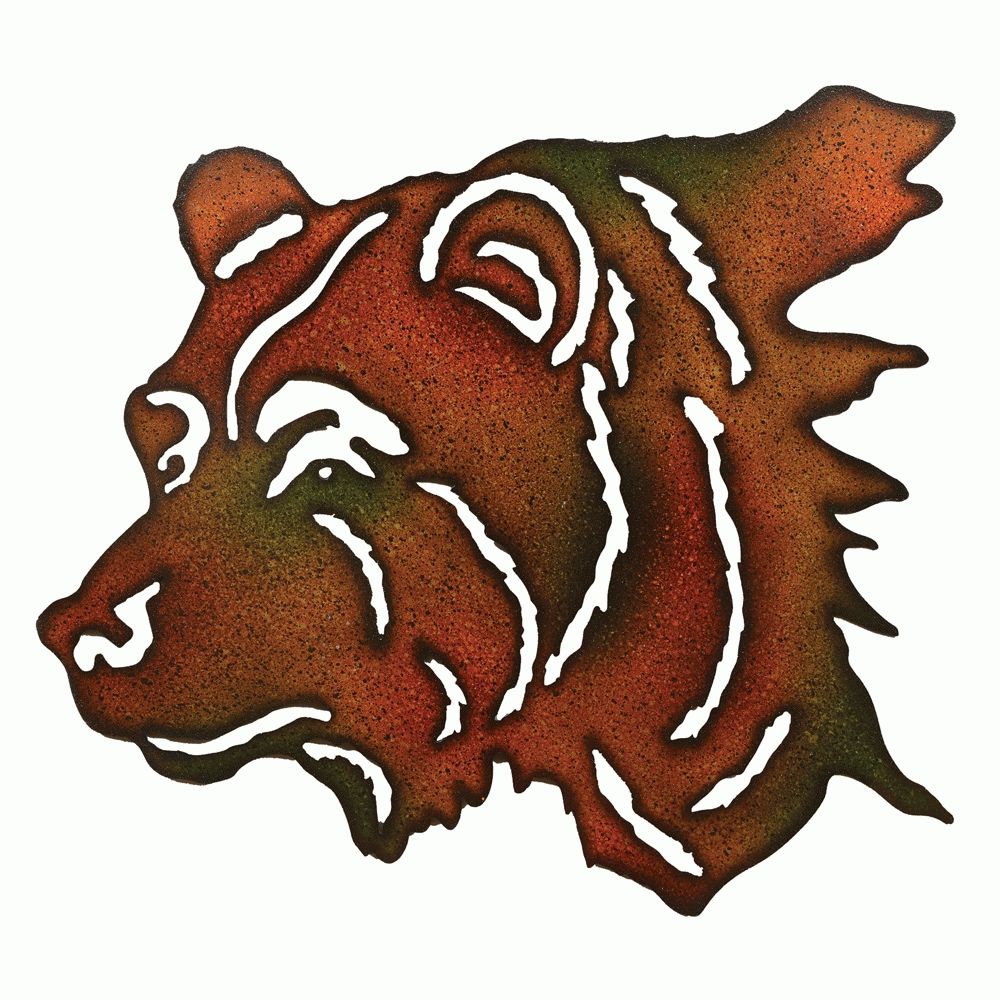 Bear Wilderness Metal Wall Art Intended For Metal Wall Art (View 9 of 20)