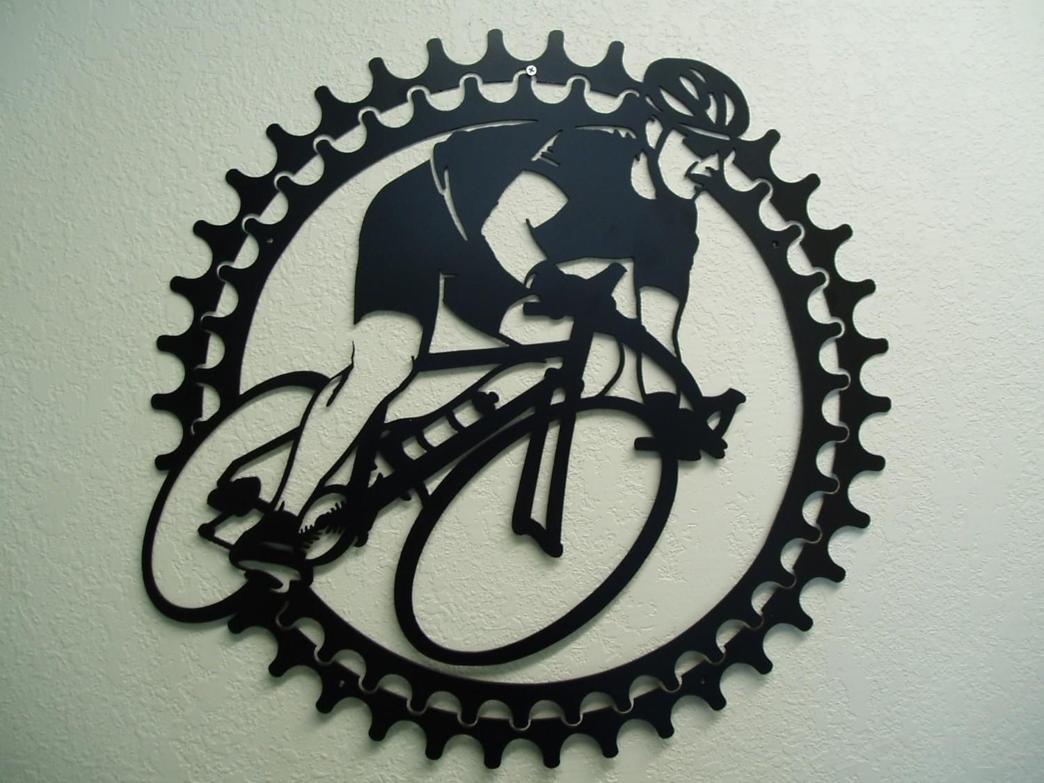 Bicycle Rider Metal Wall Art Inside Cycling Wall Art (View 14 of 20)
