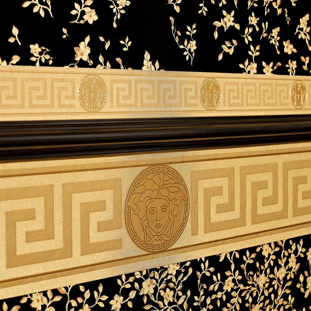 Buy Versace Greek Narrow Wallpaper – Antique Gold – 93526 2B | Amara With Regard To Versace Wall Art (View 8 of 20)