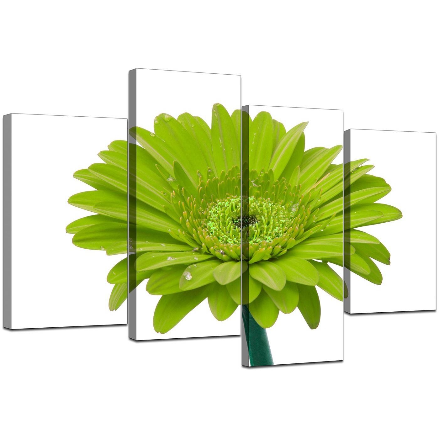 Canvas Wall Art Of Flower In Lime Green For Your Living Room Inside Lime Green Wall Art (Photo 1 of 20)