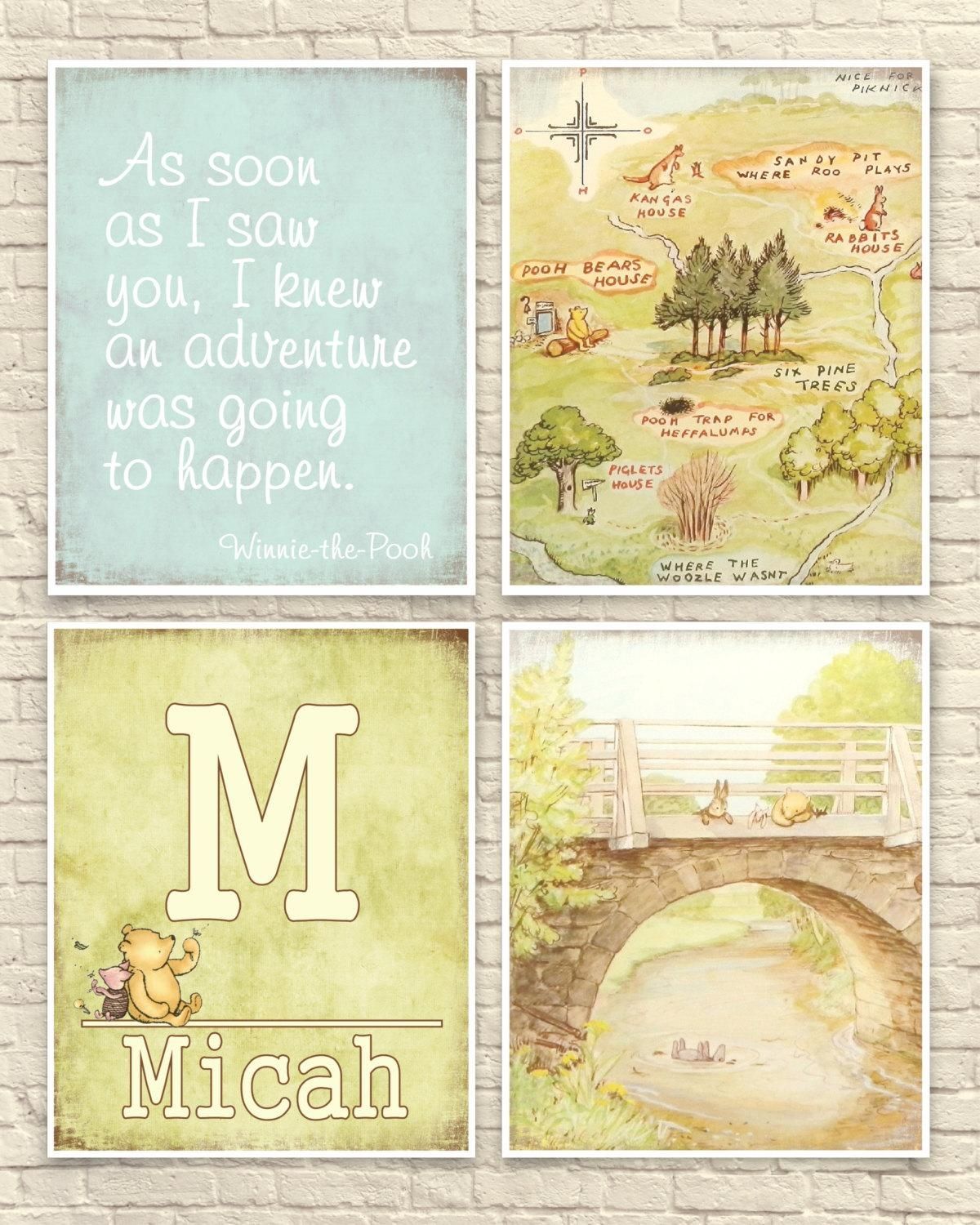 Classic Winnie The Pooh Wall Art Winnie The Pooh Art Print Throughout Classic Pooh Art (View 2 of 20)