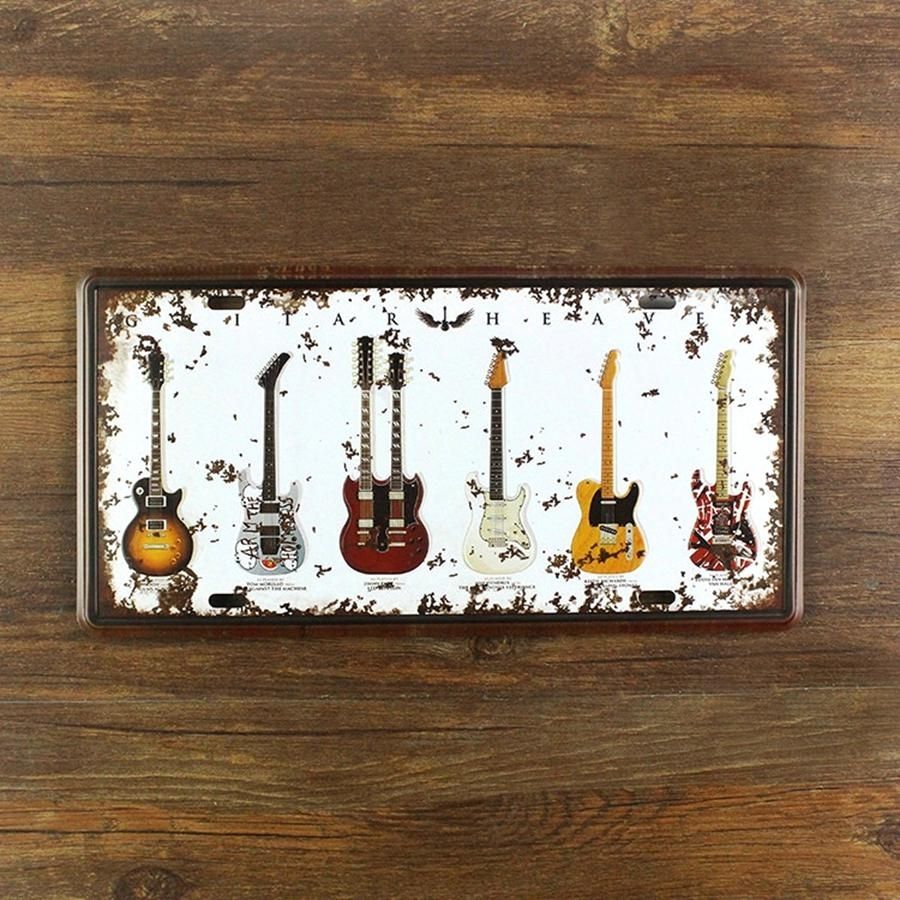 Compare Prices On Metal Wall Art Decor  Online Shopping/buy Low For Guitar Metal Wall Art (View 19 of 20)