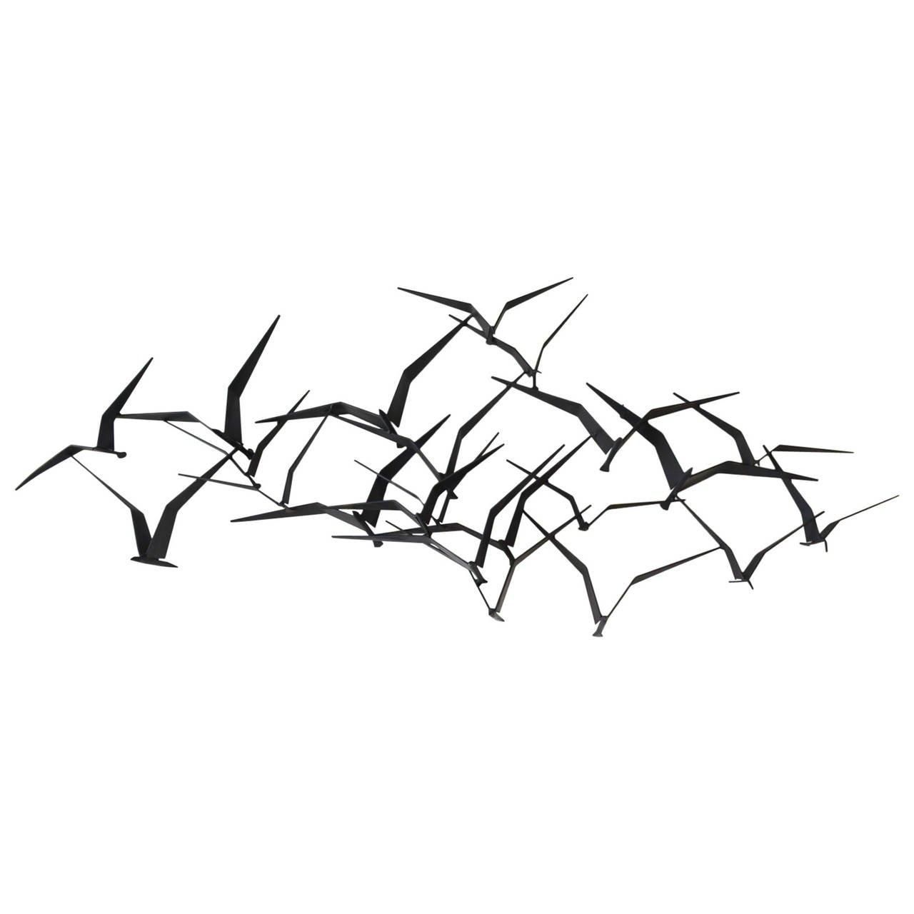 Curtis Jere Birds In Flight Metal Wall Sculpture At 1stdibs With Regard To Birds In Flight Metal Wall Art (View 11 of 20)