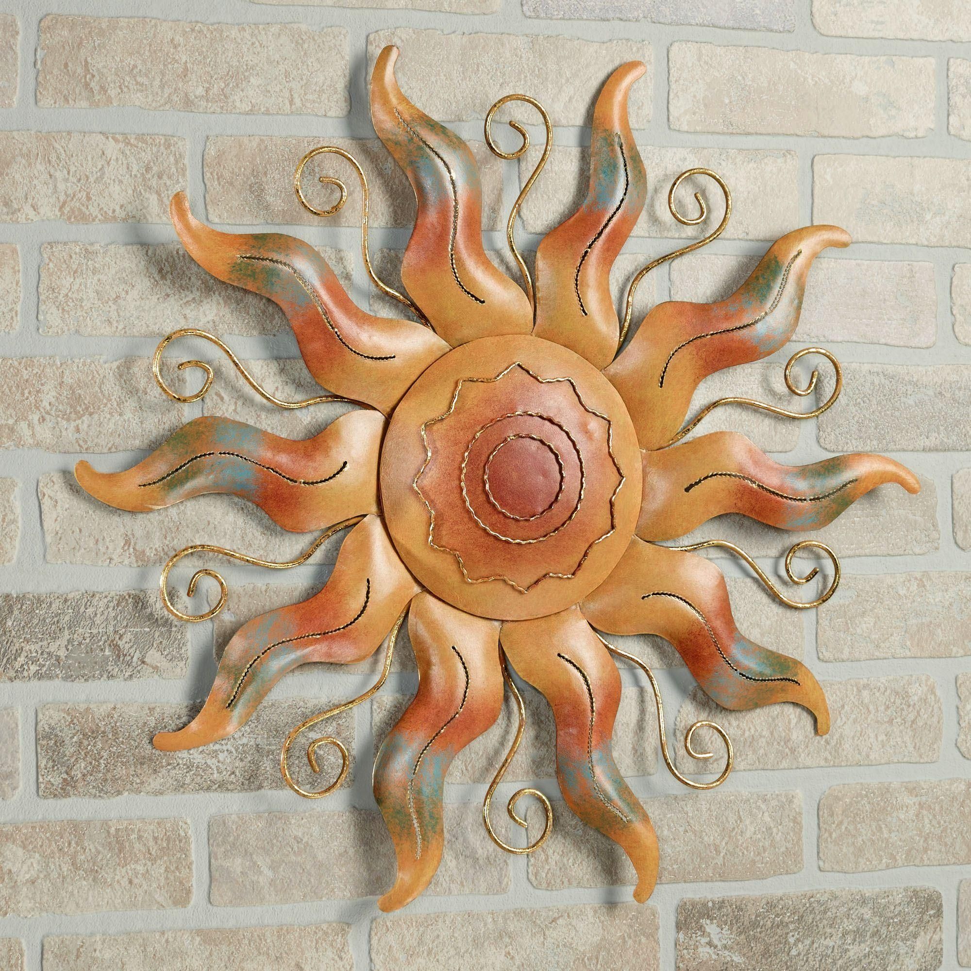 Fiesta Sun Indoor Outdoor Metal Wall Art In Southwestern Metal Wall Art (View 2 of 20)
