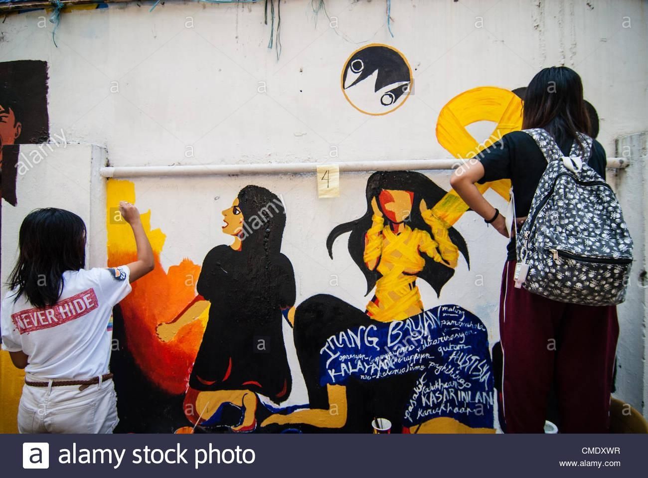 Filipino Students Paint A Mural Depicting The Philippine Pertaining To Filipino Wall Art (Photo 20 of 20)