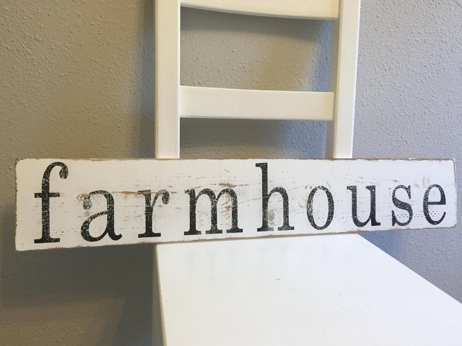 Free Shipping Made To Order Rustic Wooden Farmhouse Sign Throughout Farmhouse Wall Art (View 7 of 20)