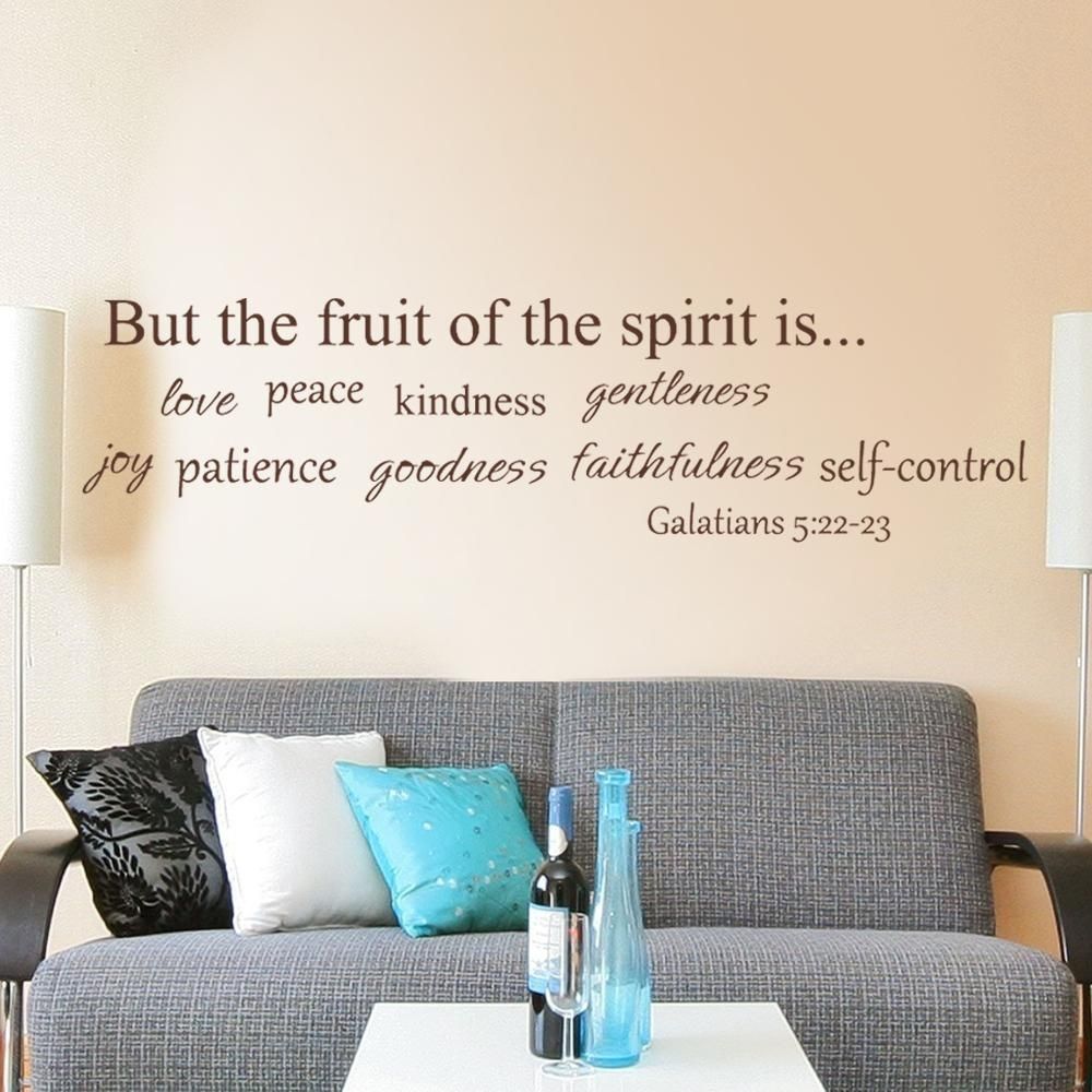 Fruit Of Spirit Wall Quote Decal Bible Wall Quote Religious Wall In Fruit Of The Spirit Wall Art (View 17 of 20)