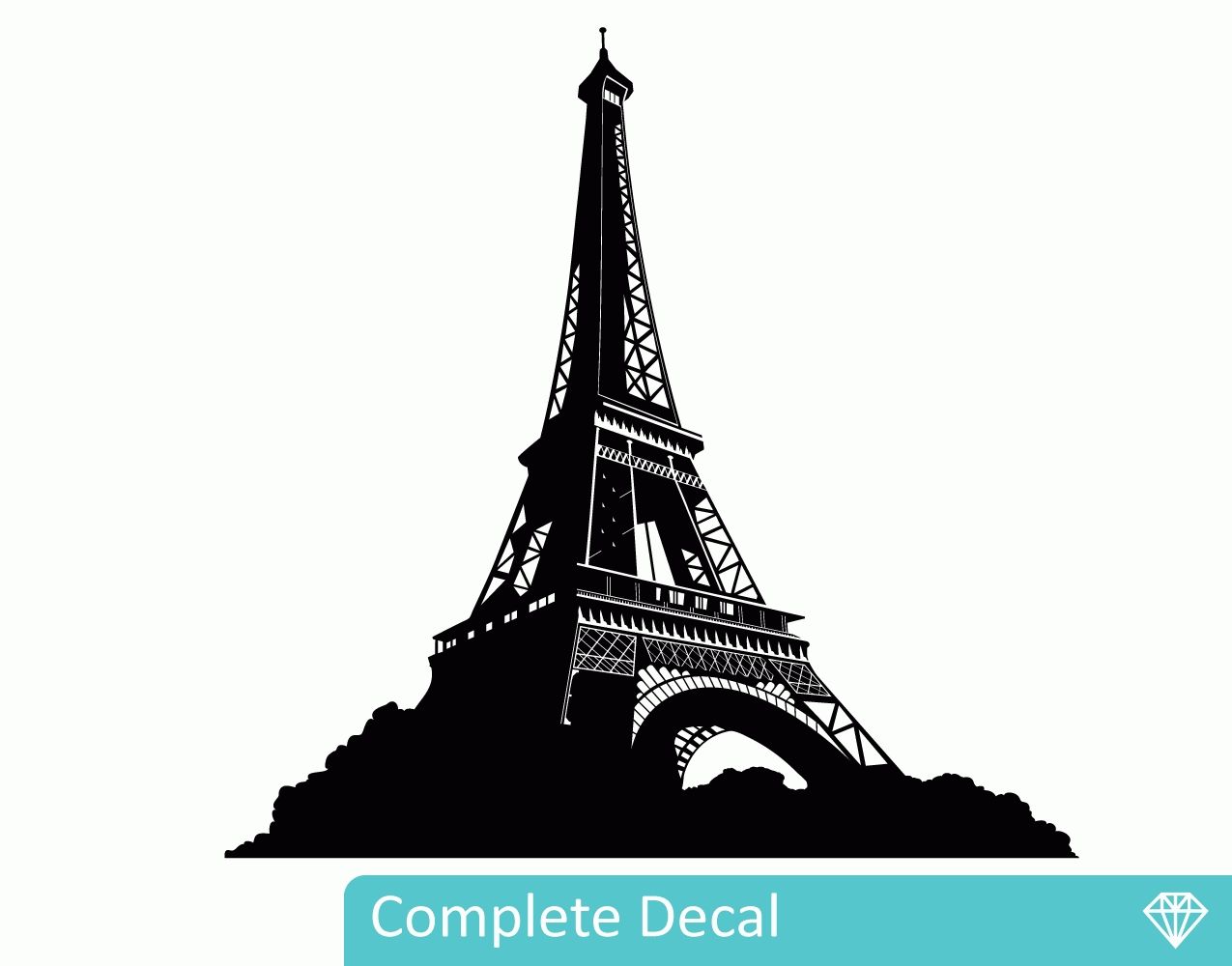Geometric Eiffel Tower – Your Decal Shop | Nz Designer Wall Art With Regard To Eiffel Tower Wall Art (View 7 of 20)