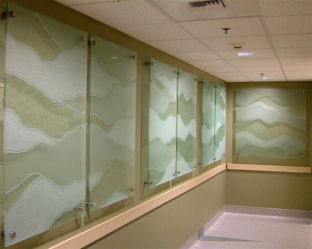 Glass Wall Art :: Shaded & Carved Glass Wall Art :: Kaiser Intended For Glass Wall Art Panels (Photo 18 of 20)