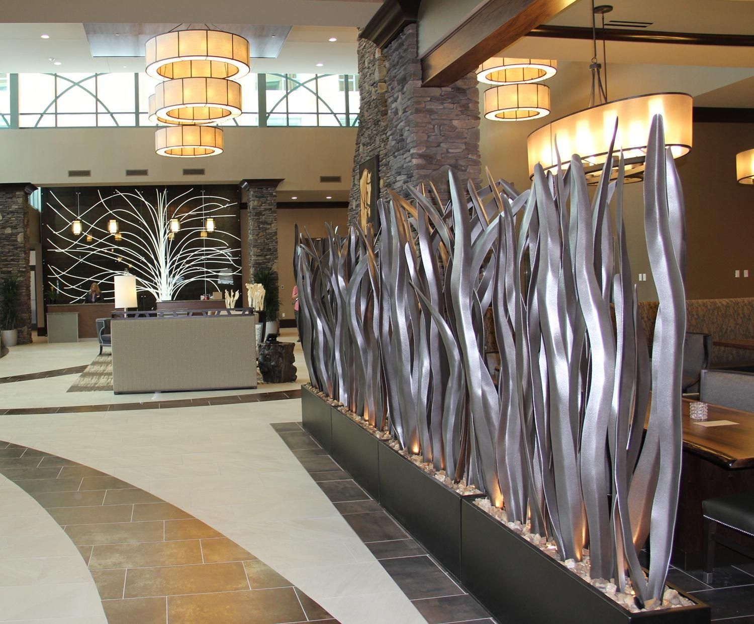 Grass Reed Sculpture 01 Custom Metal Hotel Room Divider – Alabama Intended For Large Metal Art (Photo 8 of 20)