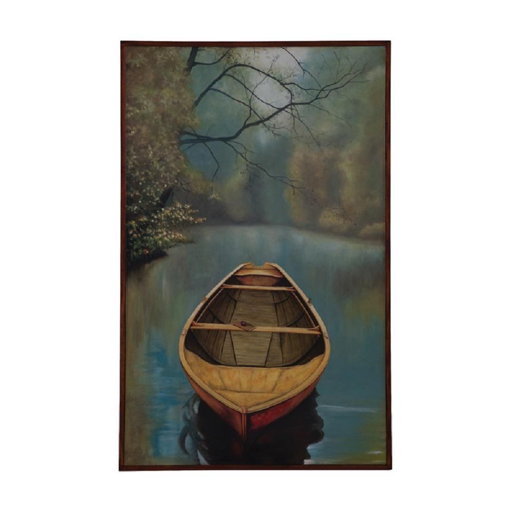 Guildmaster 48 In. X 30 In. "river Boat" Framed Hand Painted Inside Boat Wall Art (Photo 5 of 20)