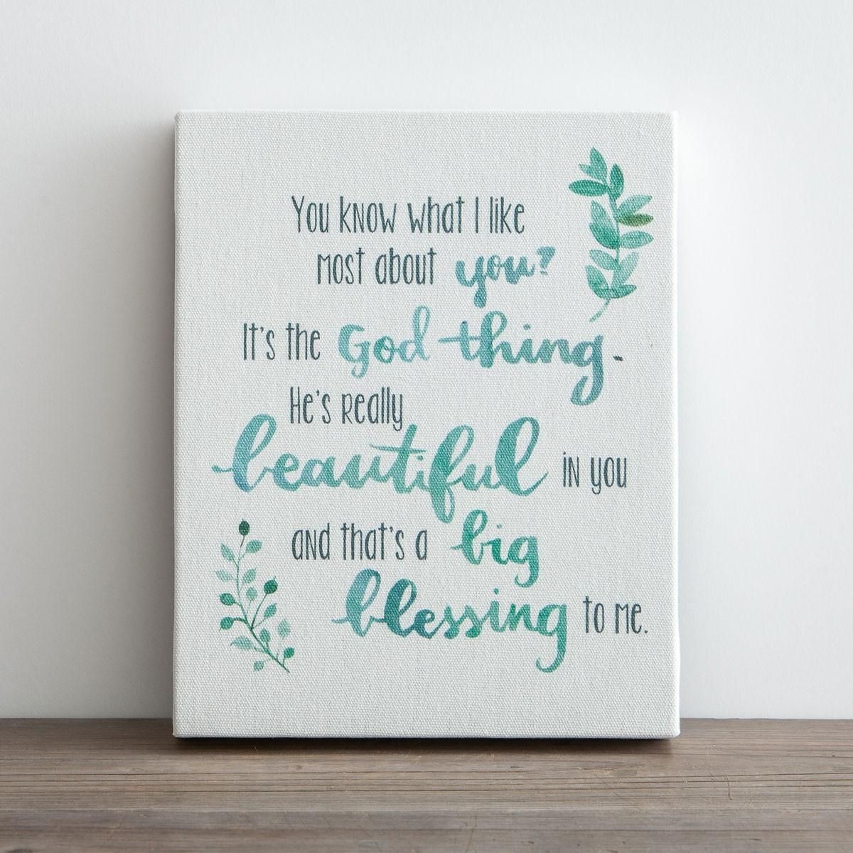 It's The God Thing – Printed Canvas Block | Dayspring Intended For Christian Canvas Wall Art (Photo 2 of 20)