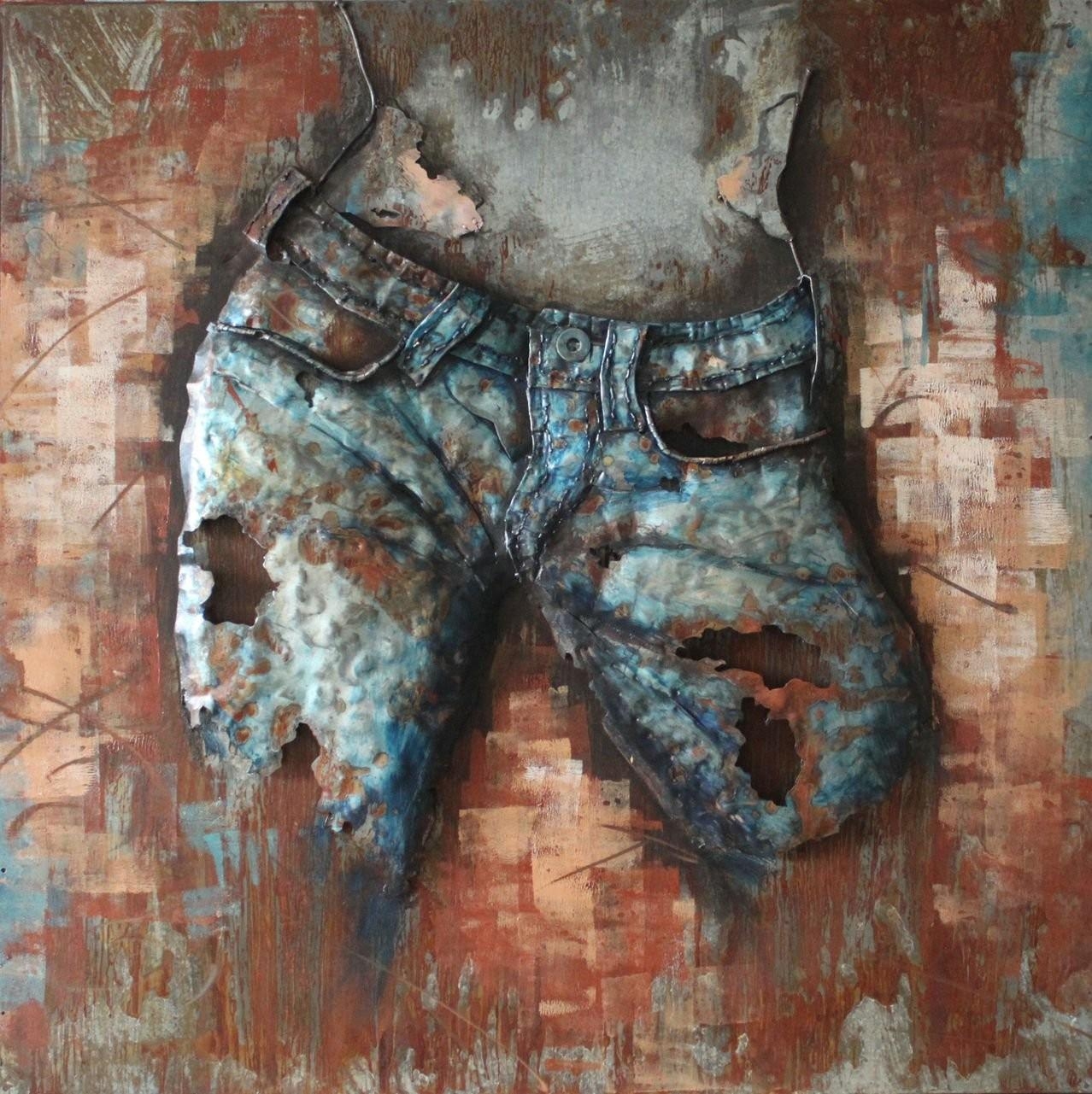 Jeans Cowgirl(front) – 3d Metal Wall Art Inside 3d Metal Wall Art (Photo 1 of 20)