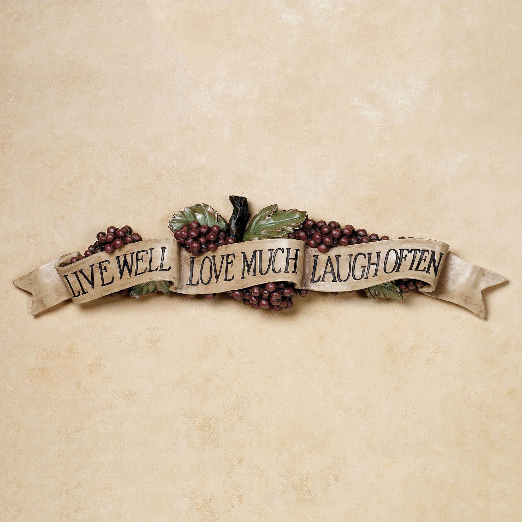 Kitchen And Dining Room Wall Decor | Touch Of Class In Live Love Laugh Metal Wall Decor (View 9 of 20)