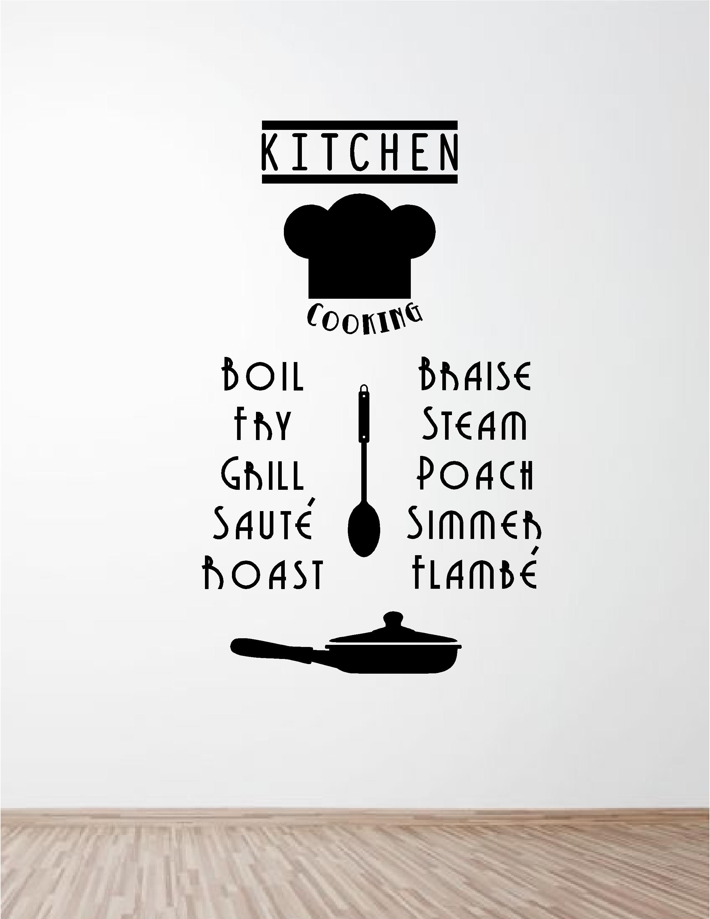 Kitchen Coffee Wine Vinyl Wall Art Quote Sticker Dining Food Intended For Cucina Wall Art (View 10 of 20)
