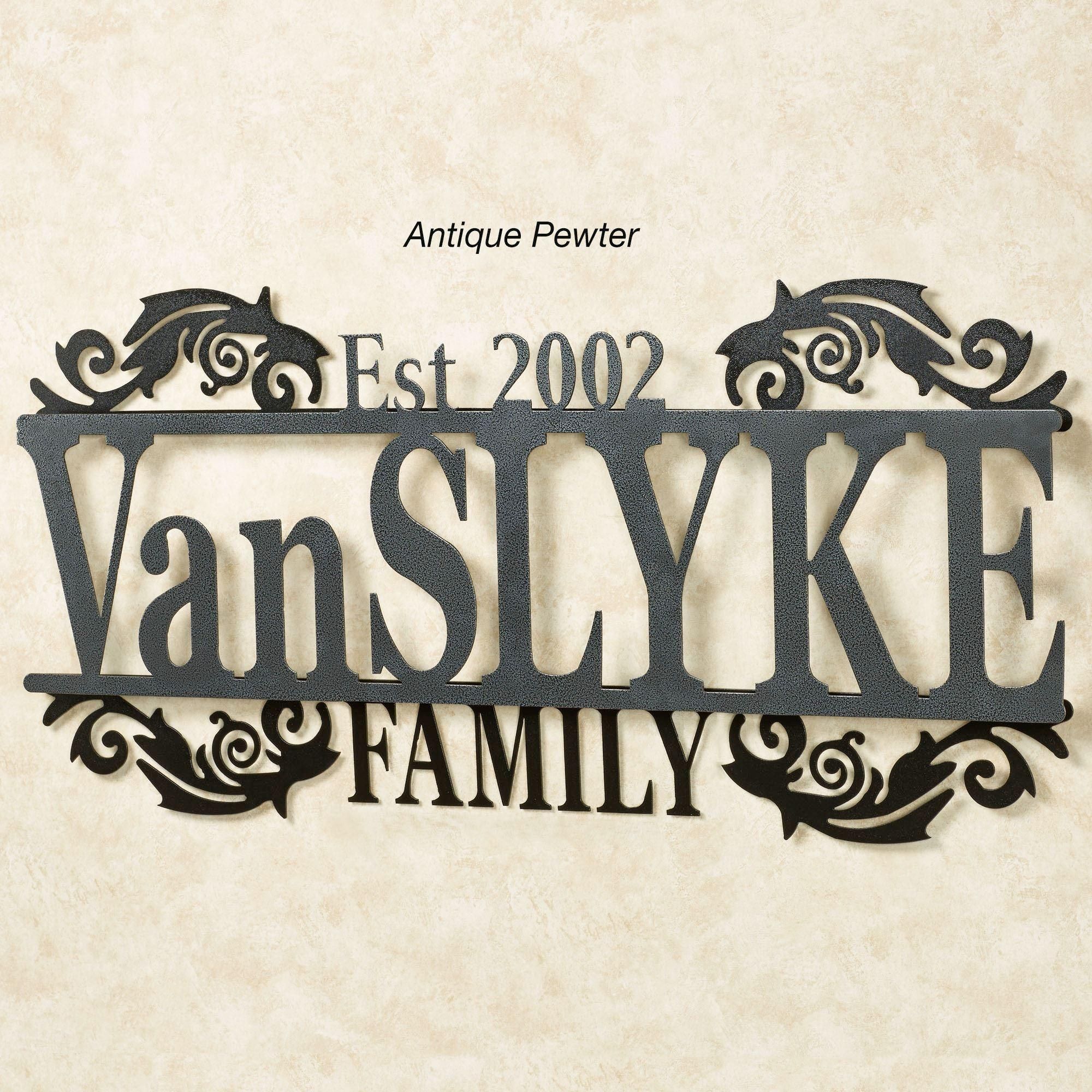 Legacy Family Established Year Personalized Metal Wall Art Sign Throughout Family Photo Wall Art (View 10 of 20)