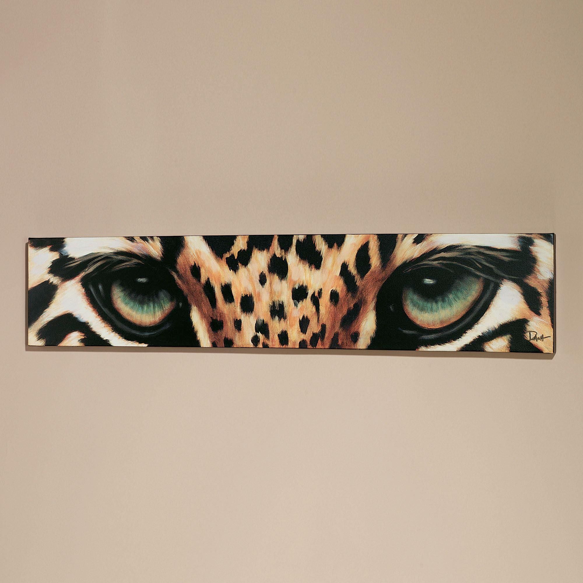 Leopard Eyes Canvas Art Pertaining To Leopard Print Wall Art (View 17 of 20)