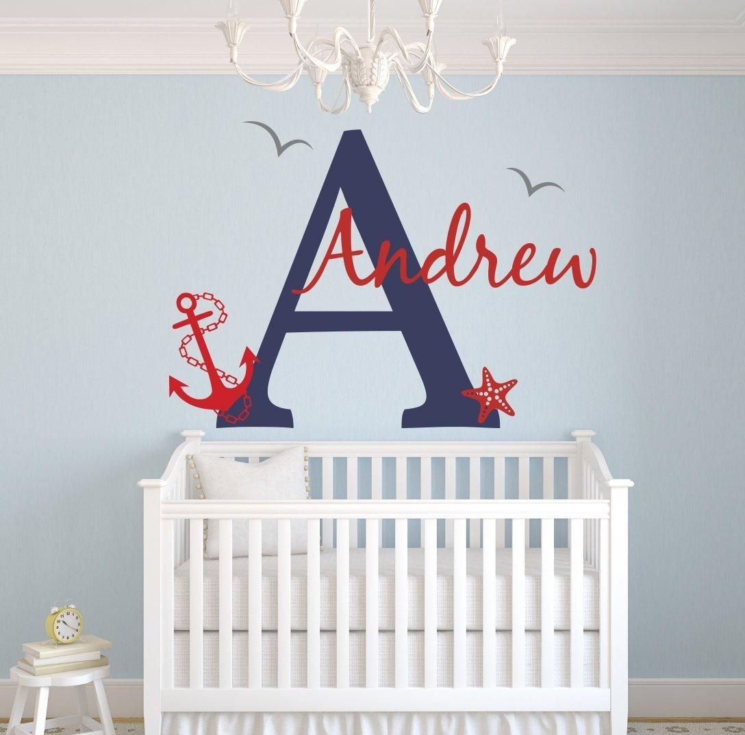 Lovely Decals World Llc Wall Decor: Custom Nautical Name Wall In Baby Name Wall Art (View 12 of 20)