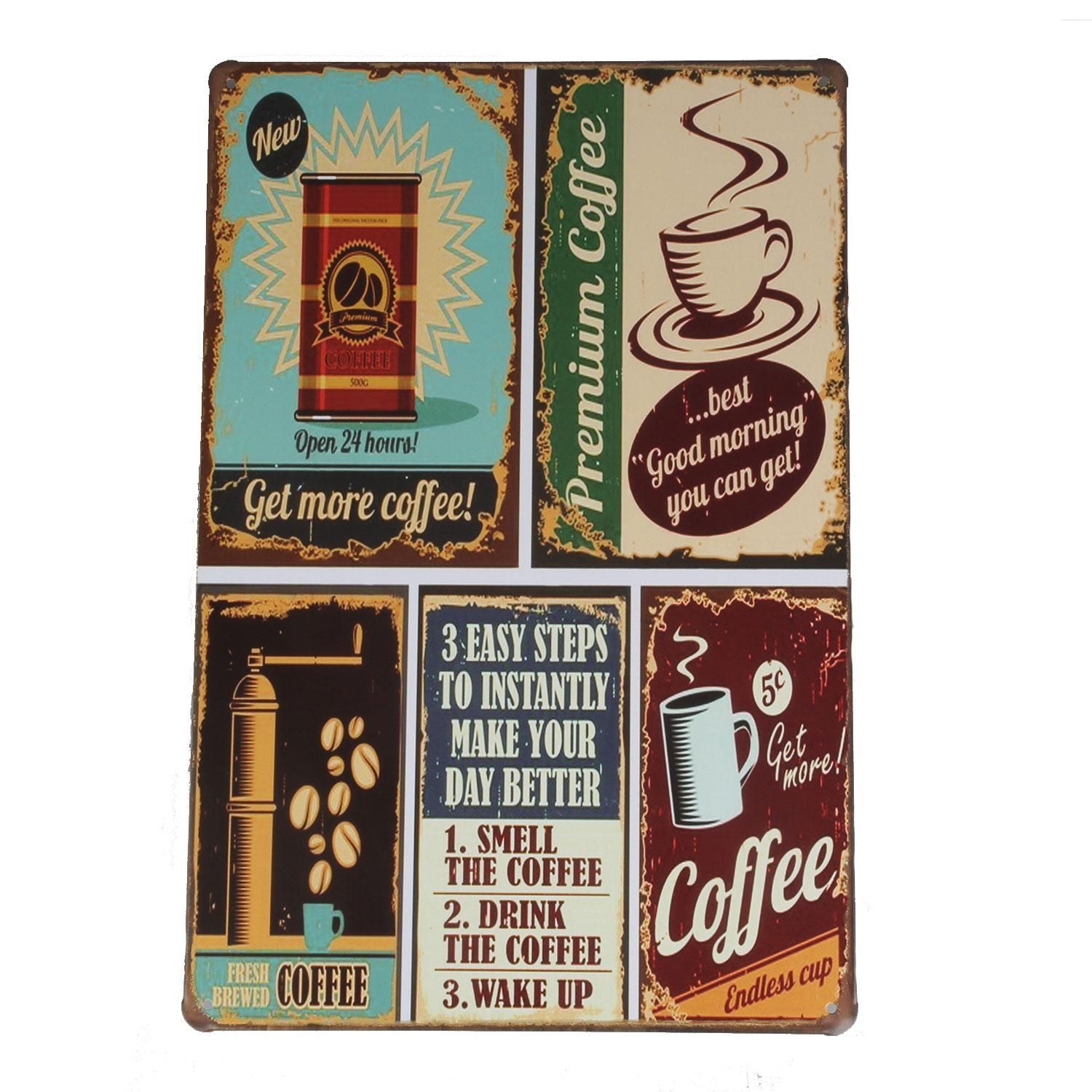 Metal Tin Decoration Sign Poster Plaque Bar Club Cafe Wall Art In Art Deco Metal Wall Art (Photo 17 of 20)
