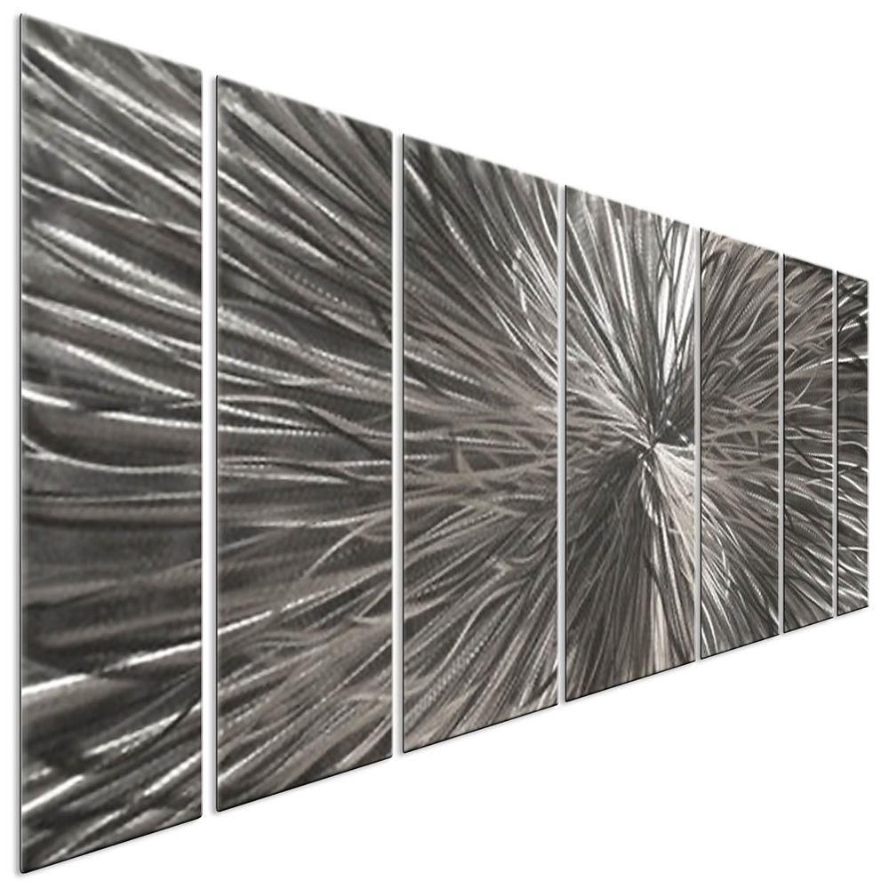 Metal Wall Art Sculpture Radiate Silver Contemporary Modern Home Regarding Ash Carl Metal Wall Art (View 4 of 20)