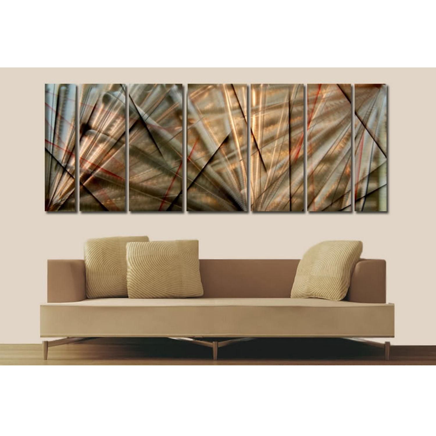 Meteor Eclipse Xl – Extra Large Modern Gold Metal Wall Art Decor Throughout Large Modern Wall Art (View 10 of 20)