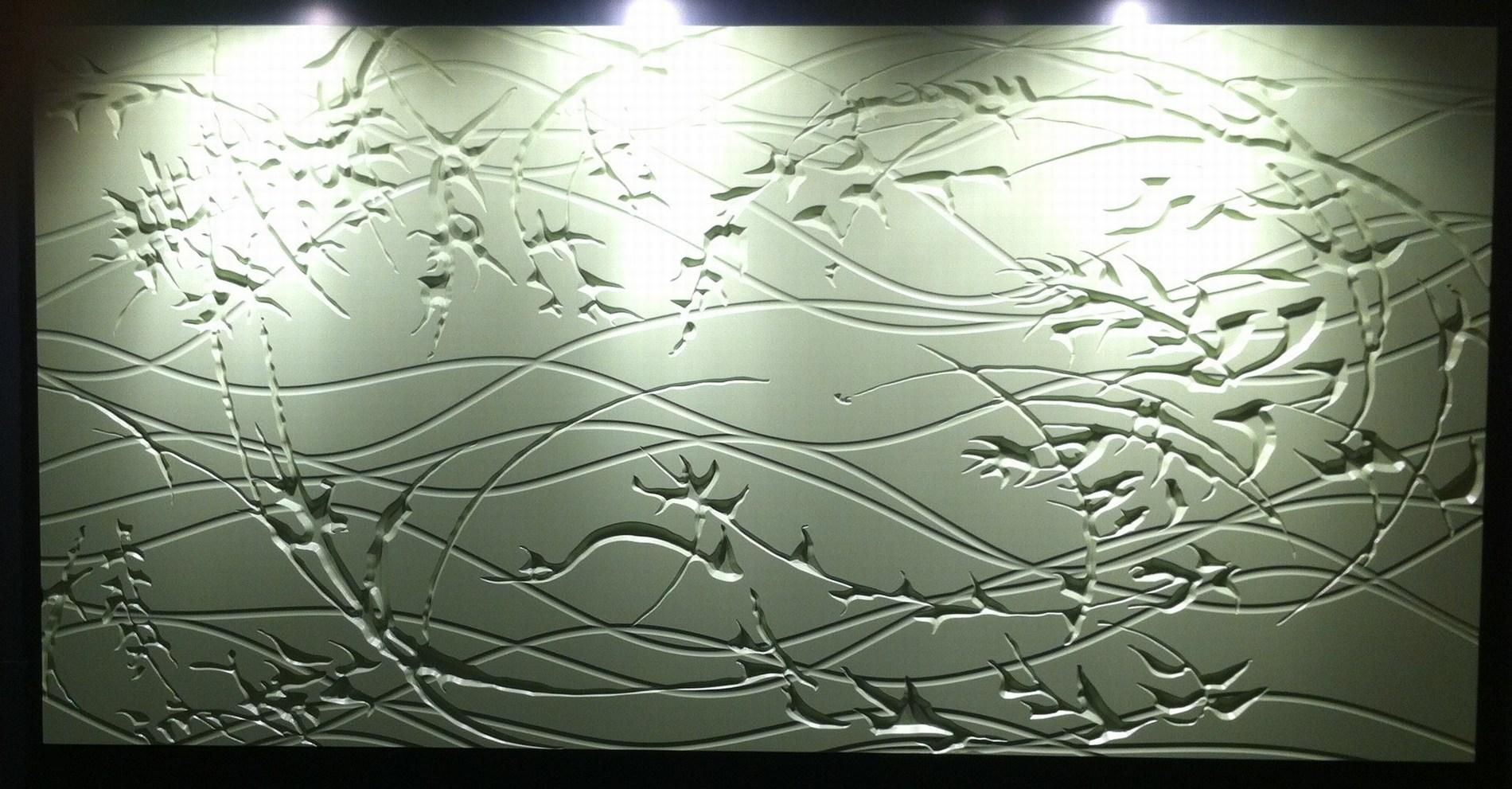 Mini Asian Wind Wall 3d Wall Panel Design Featuring Chip Carving Pertaining To Asian Wall Art Panels (Photo 1 of 20)