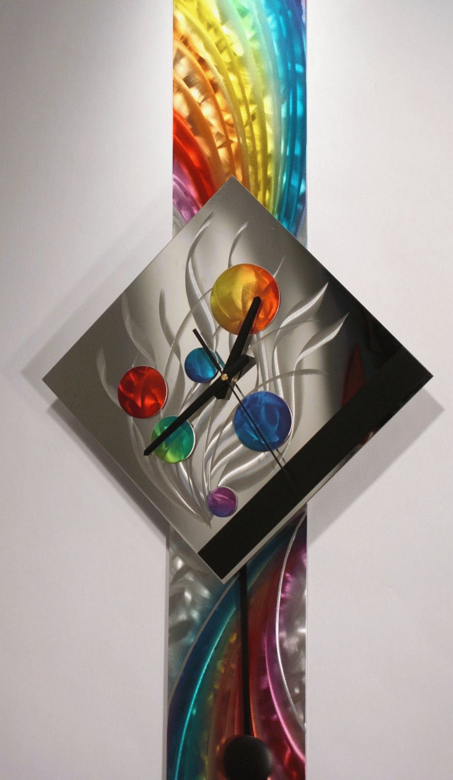 Modern Metal Wall Art Pendulum Clock, Abstract Sculpture Decor Pertaining To Modern Glass Wall Art (View 8 of 20)