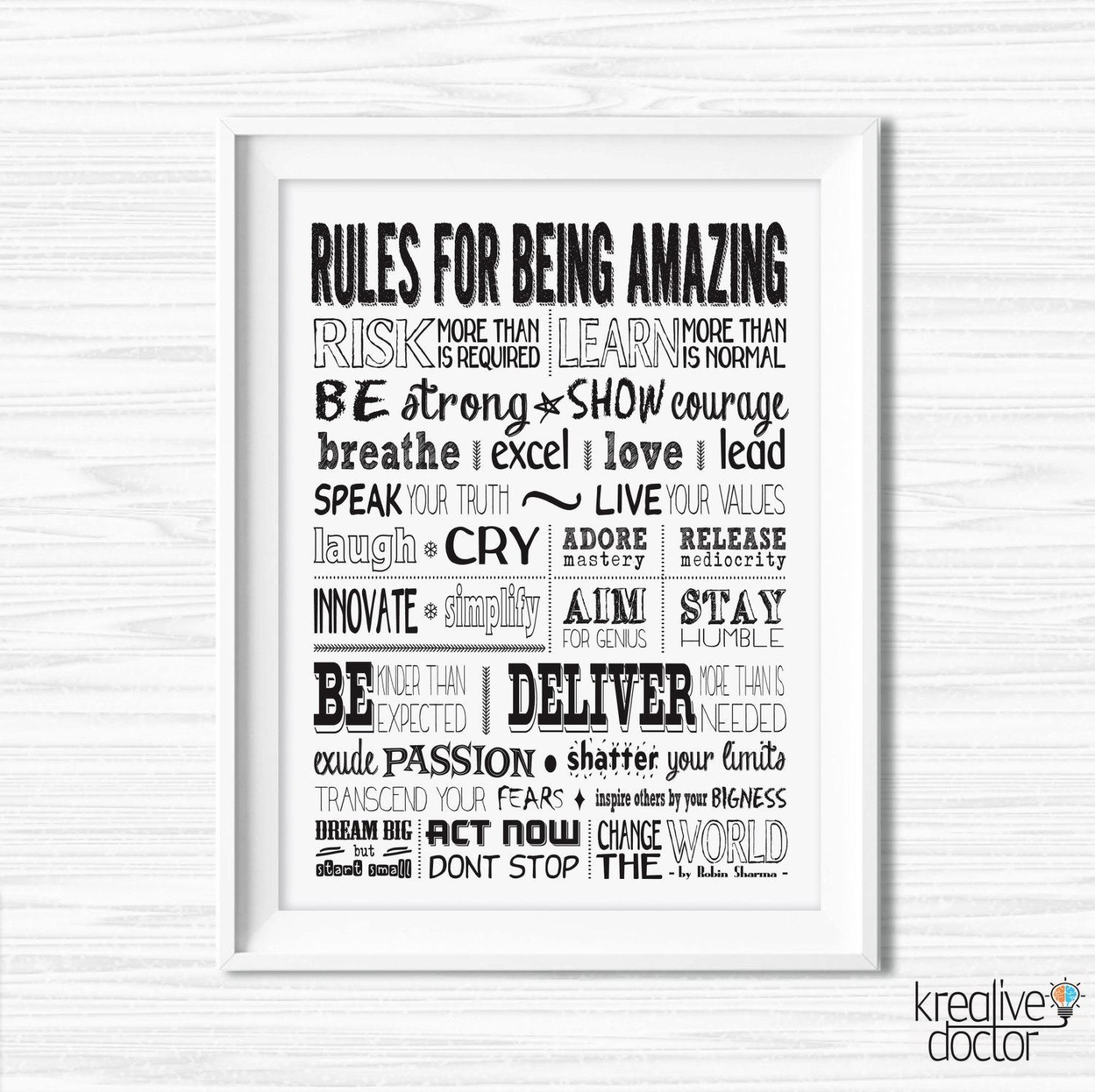 Motivational Wall Art Robin Sharma Office Wall Quotes In Inspirational Wall Art For Office (Photo 12 of 20)