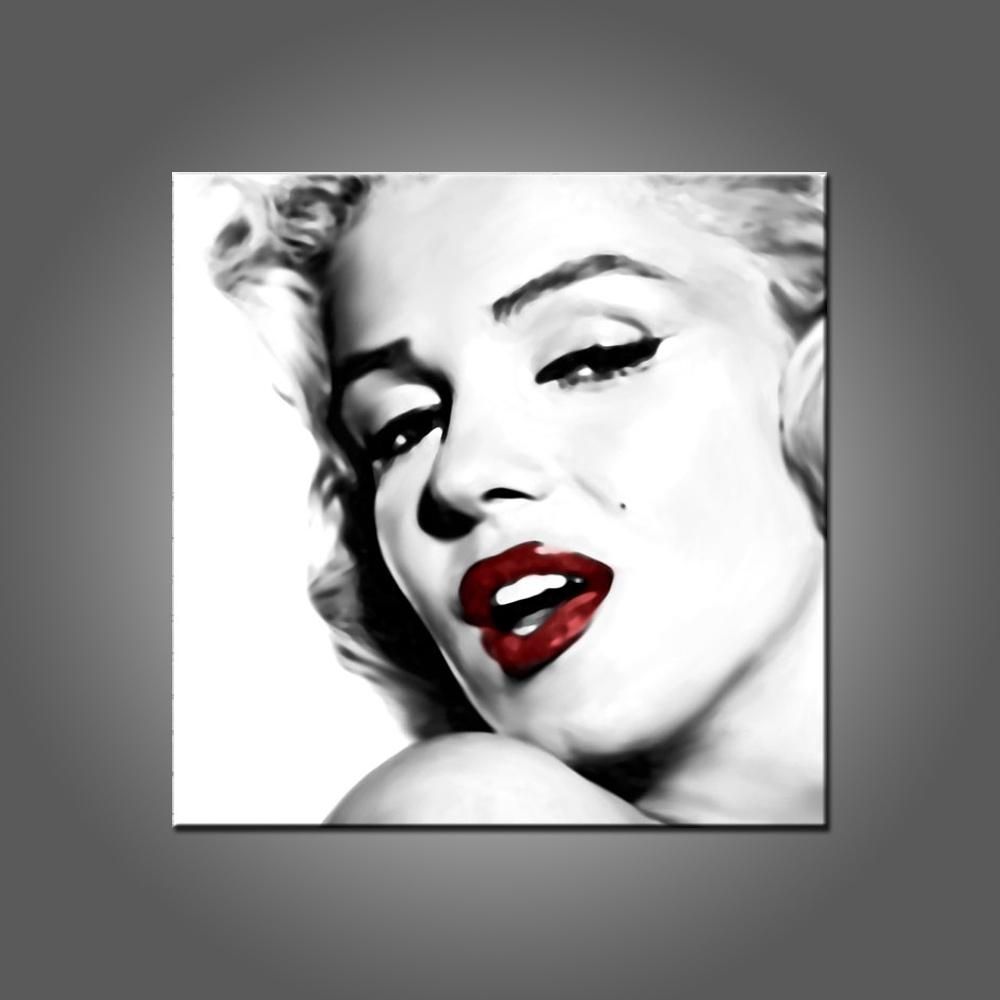 Online Buy Wholesale Marilyn Monroe Oil From China Marilyn Monroe Pertaining To Marilyn Monroe Black And White Wall Art (View 2 of 20)