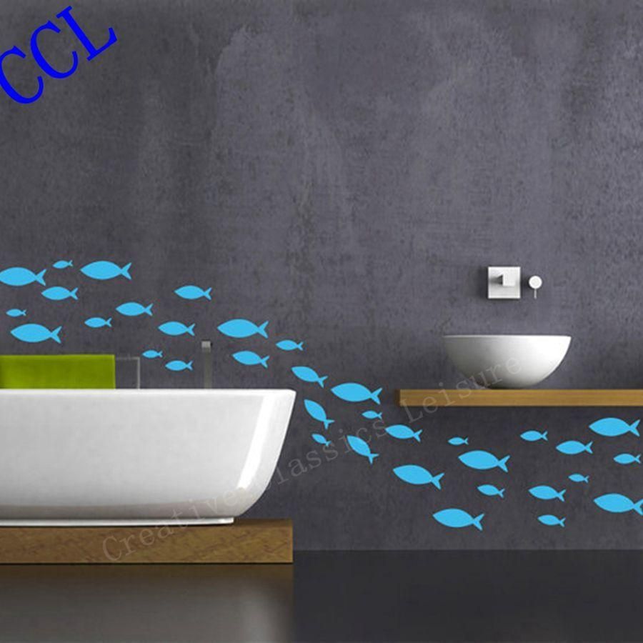 Online Buy Wholesale Wall Stickers Fish From China Wall Stickers Regarding Fish Decals For Bathroom (View 14 of 20)