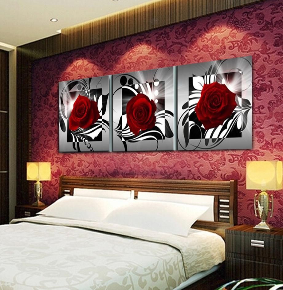 Online Get Cheap Art Red Rose  Aliexpress | Alibaba Group Throughout Red Rose Wall Art (Photo 17 of 20)