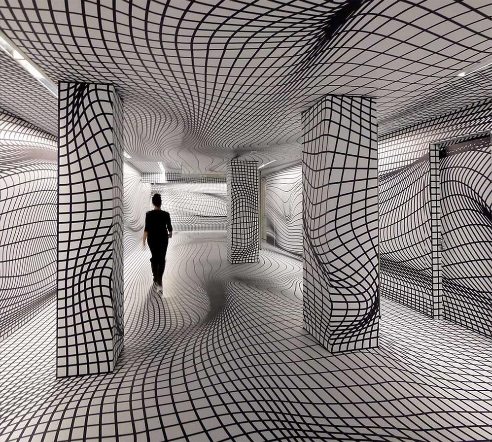Optical Illusion Roomspeter Kogler Will Give You Vertigo Throughout Illusion Wall Art (Photo 2 of 20)