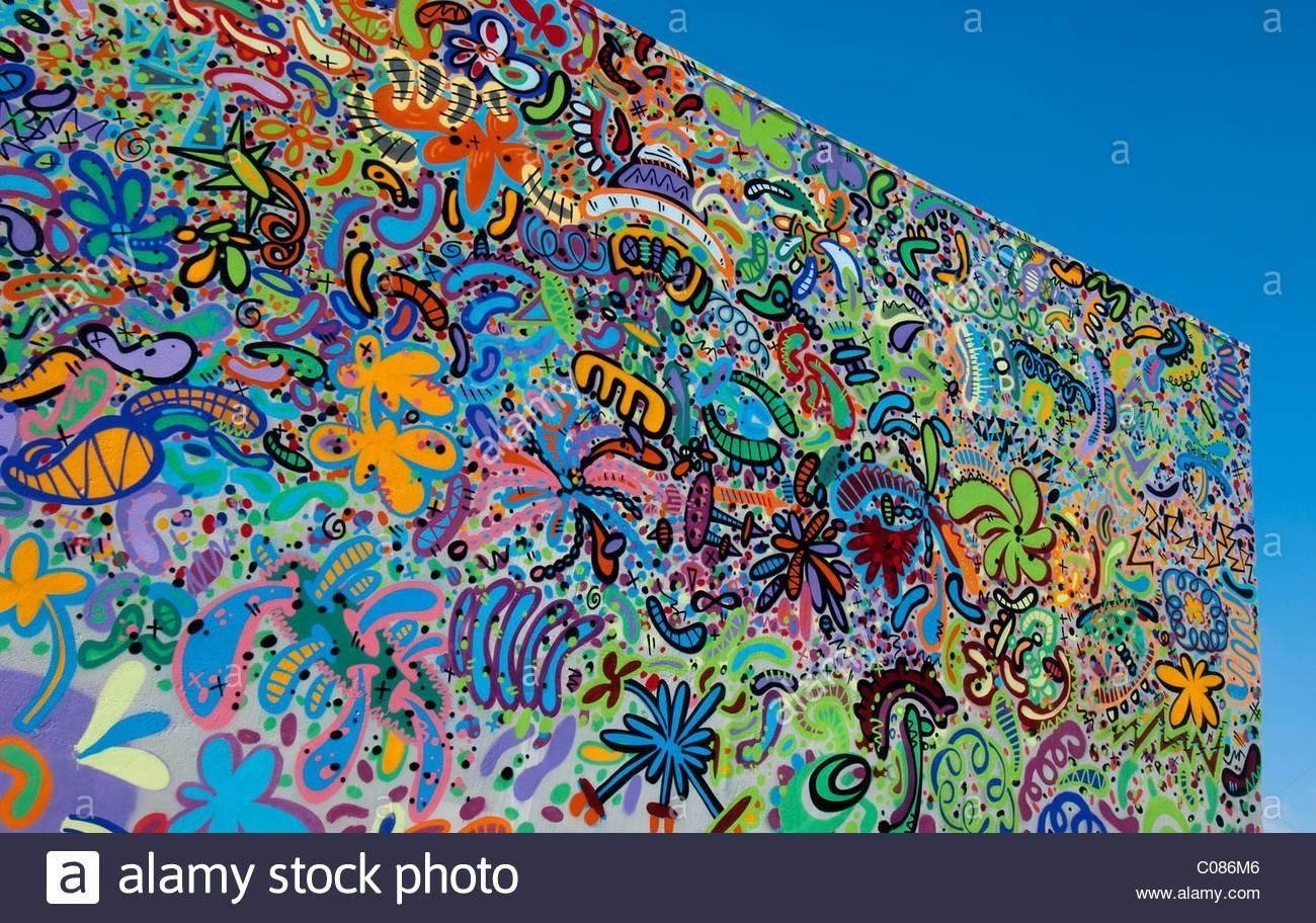 Particle Candy Land" Graffiti Wall Art Muralgustavo Oviedo In For Miami Wall Art (View 20 of 20)