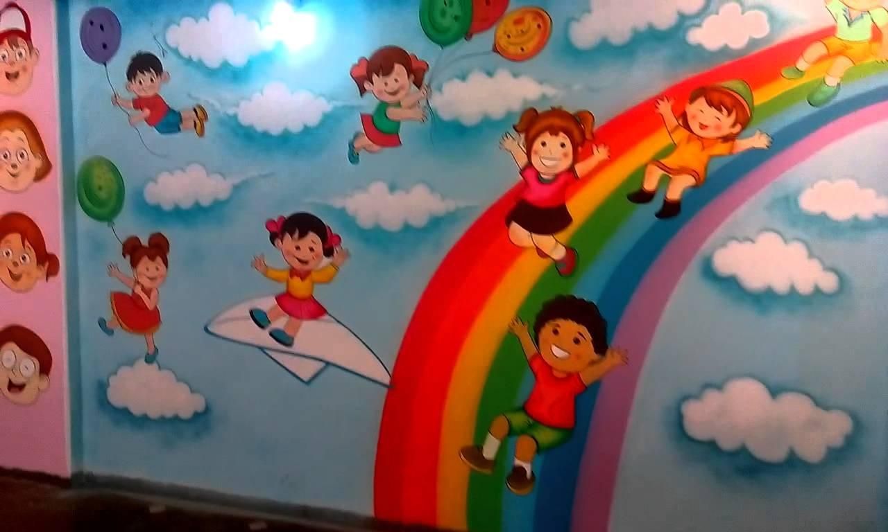 Preschool Playschool Classroom Wall Theme Painting Mumbai India With Preschool Classroom Wall Decals (View 4 of 20)