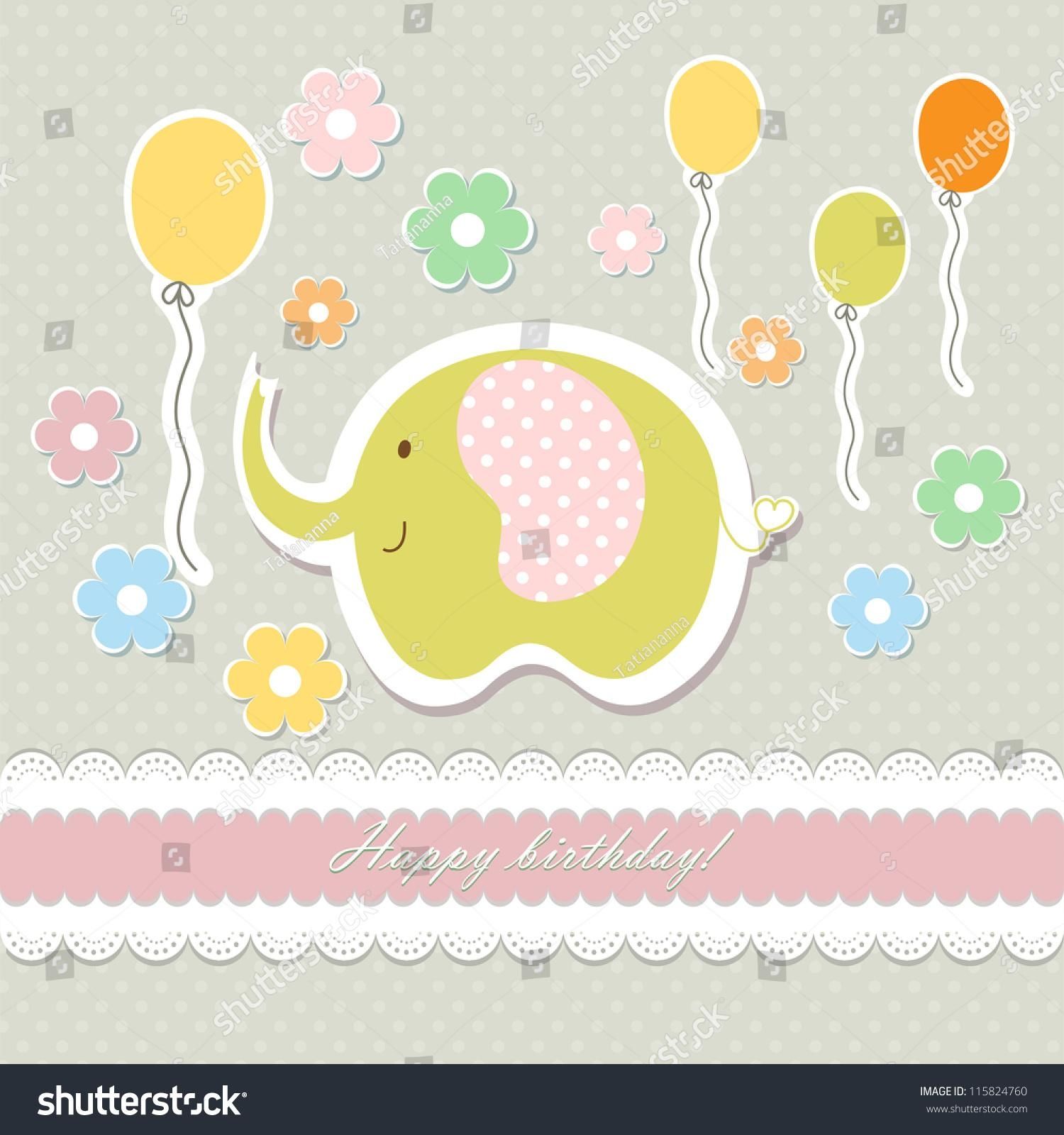 Romantic Baby Art Hand Drawing Boy Stock Vector 115824760 With Regard To Happy Birthday Wall Art (View 15 of 20)