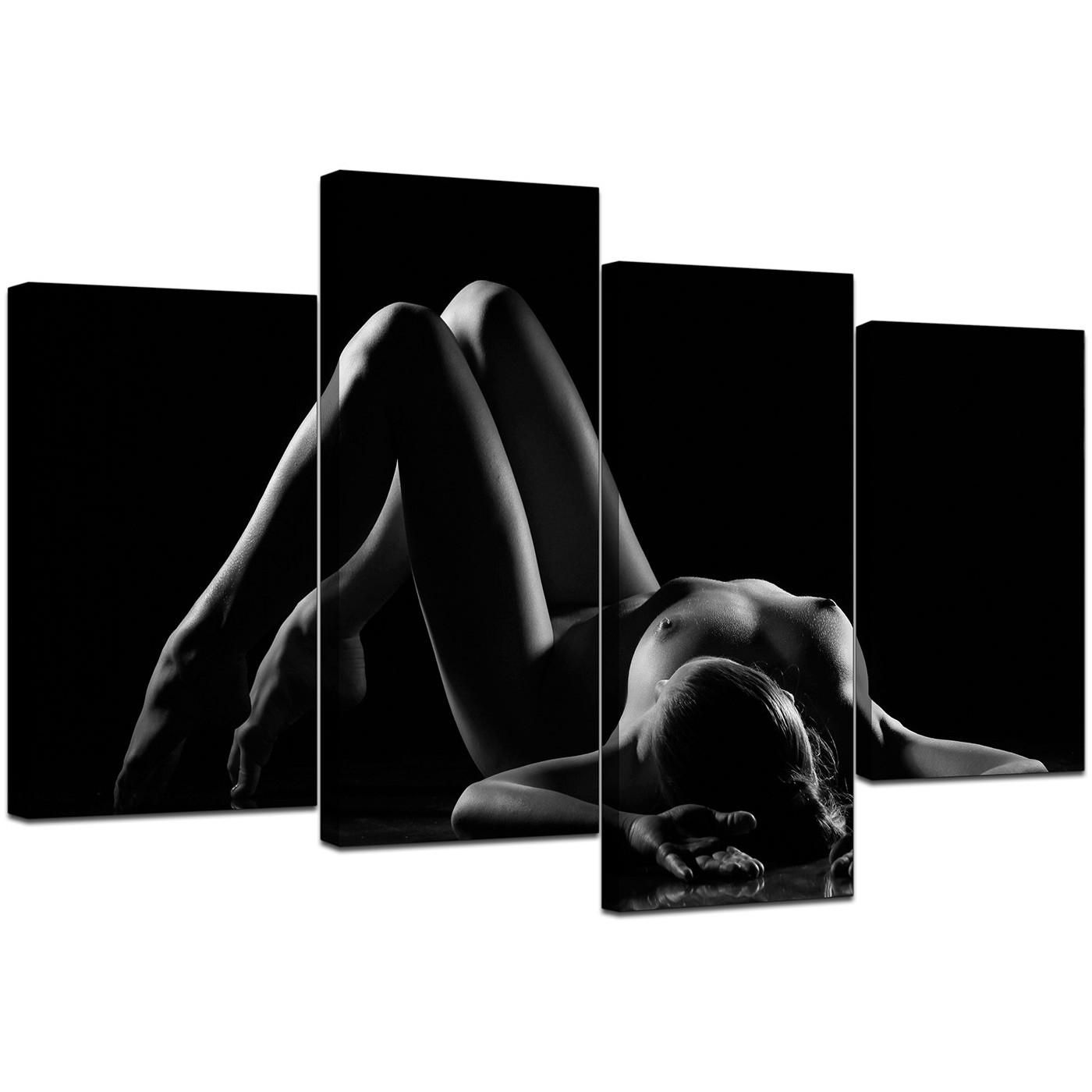Sensual Canvas Art In Black & White For Your Bedroom Intended For Cheap Black And White Wall Art (Photo 1 of 20)