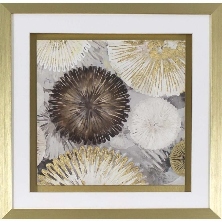Shop 1 Piece 17.5 In W X 17.5 In H Framed Plastic Abstract Print Pertaining To Brown Framed Wall Art (Photo 18 of 20)
