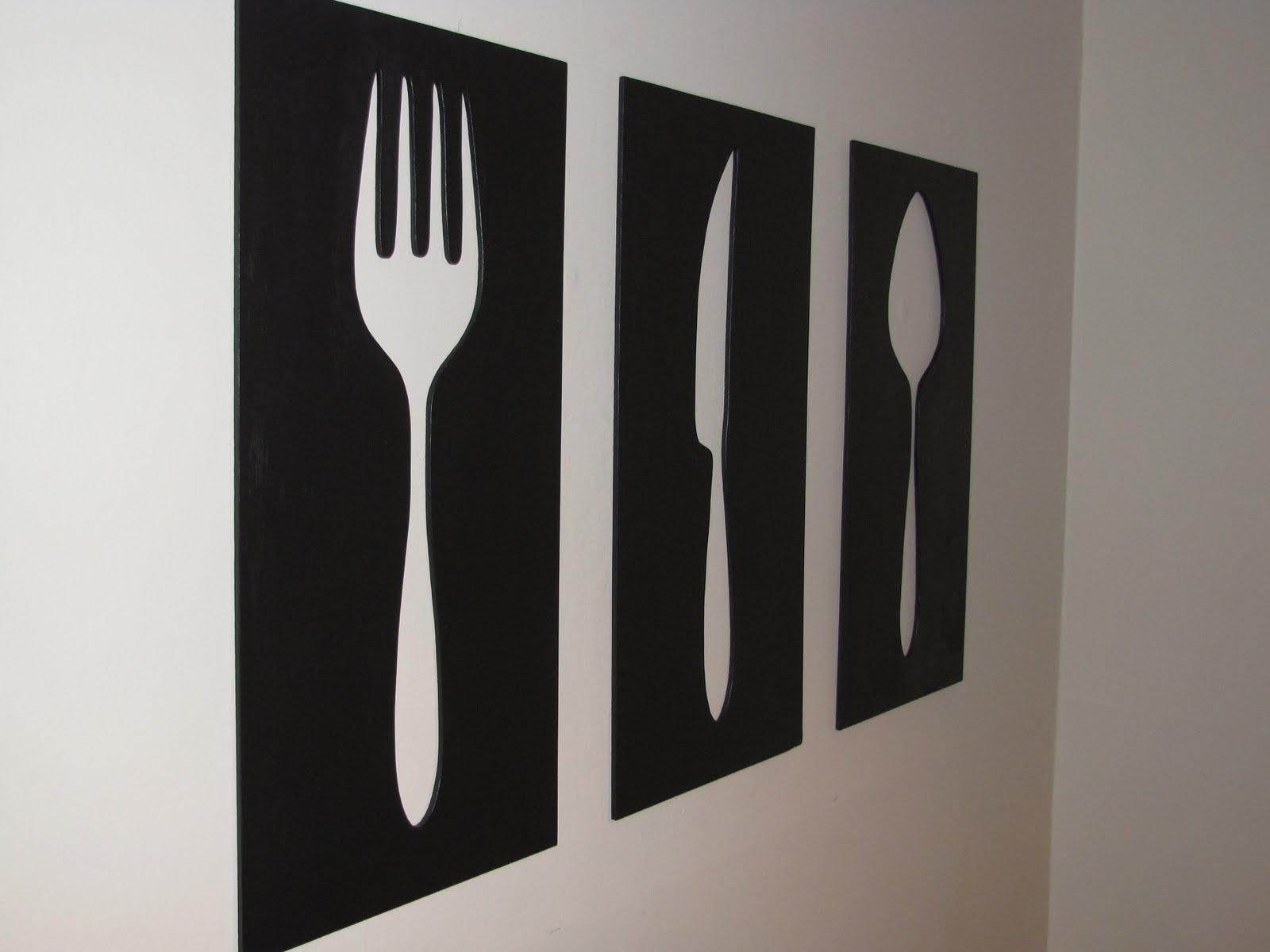 Show Tell Share: Fork, Knife And Spoon Throughout Oversized Cutlery Wall Art (View 10 of 20)