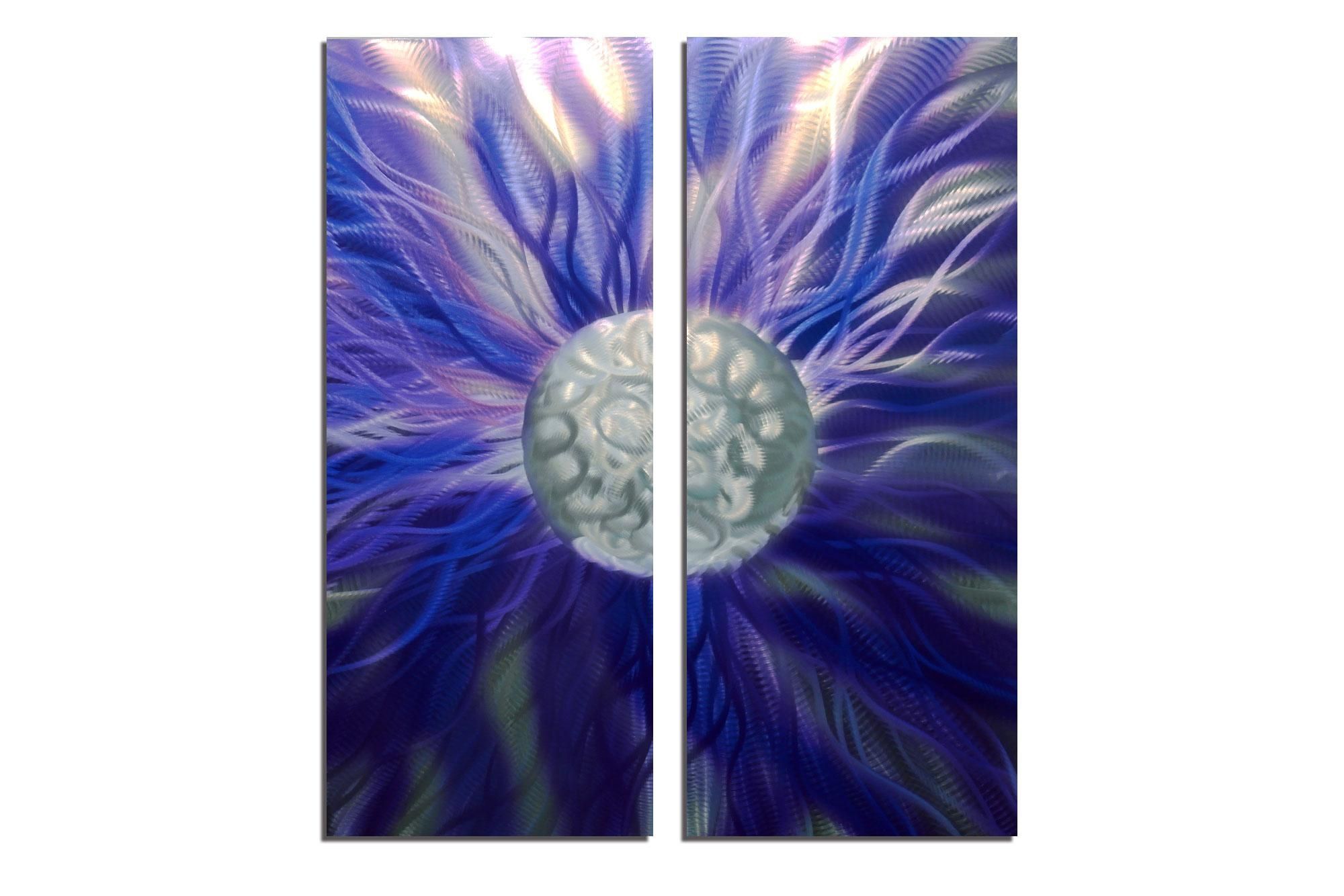 Solare Purple 36x31 – Abstract Metal Wall Art Contemporary Modern Pertaining To Purple Abstract Wall Art (Photo 17 of 20)