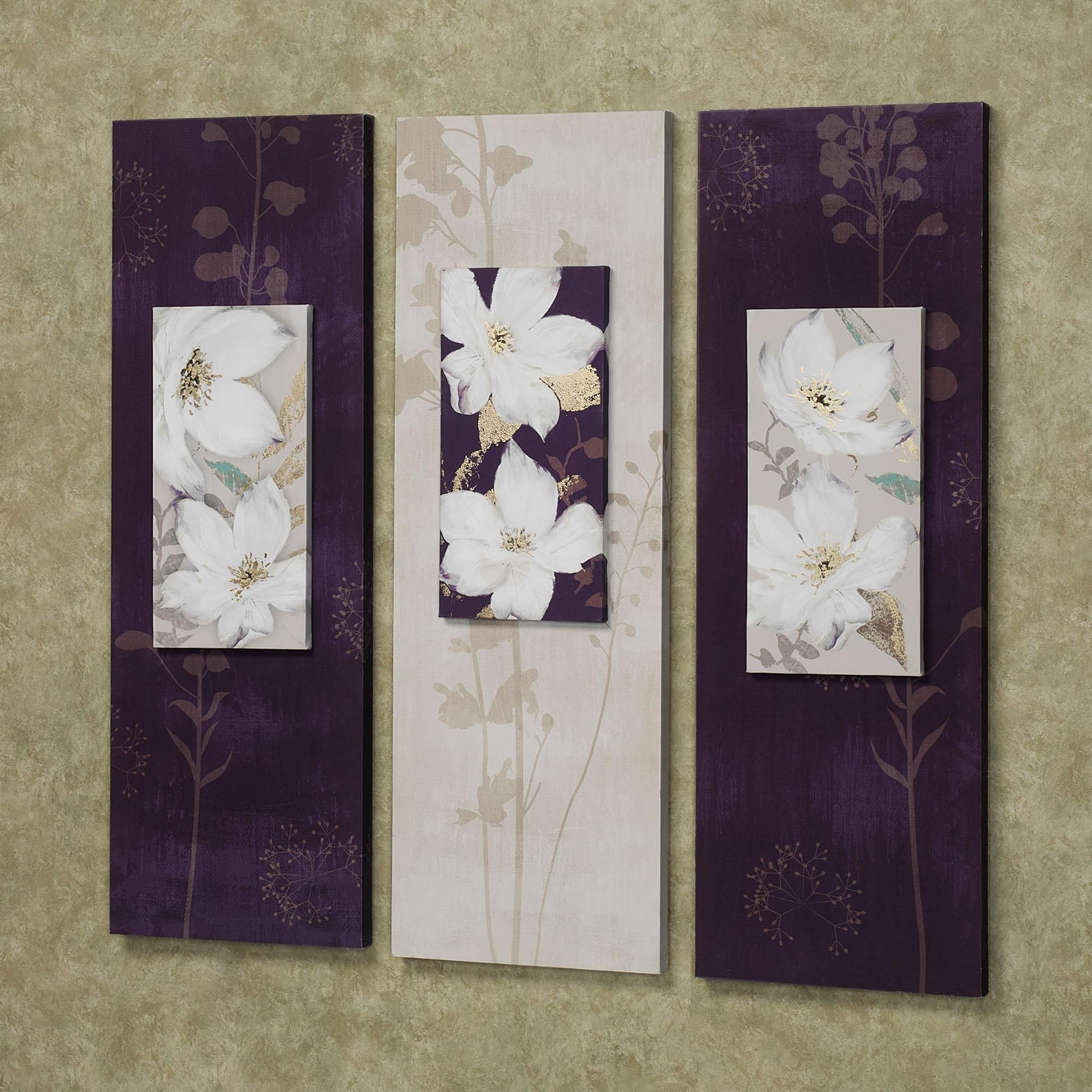 Wall Art. Awesome Floral Canvas Wall Art: Glamorous Floral Canvas With 3 Piece Floral Canvas Wall Art (Photo 14 of 20)