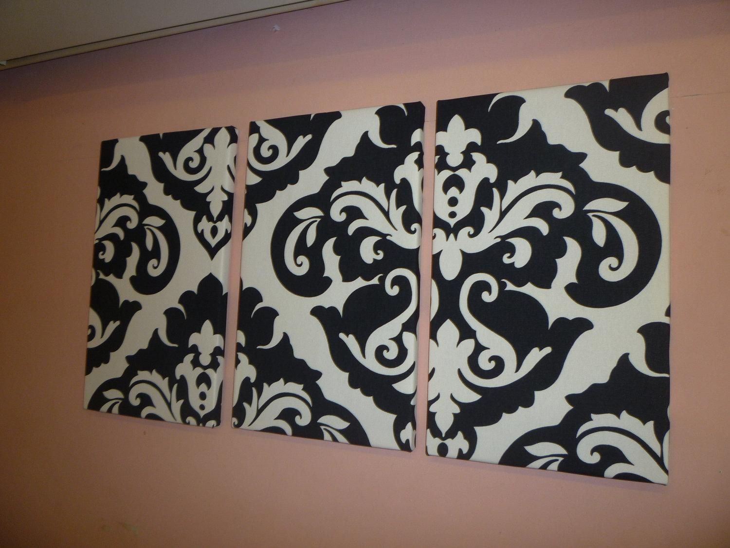 Wall Art Black | Wallartideas With Black And White Damask Wall Art (View 1 of 20)
