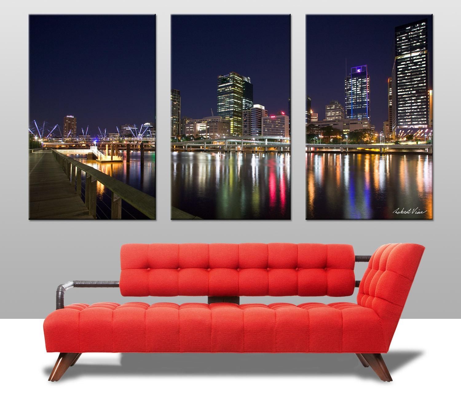 Wall Art. Glamorous Triptych Wall Art: Gradient Gray Abstract Throughout Large Triptych Wall Art (Photo 13 of 20)
