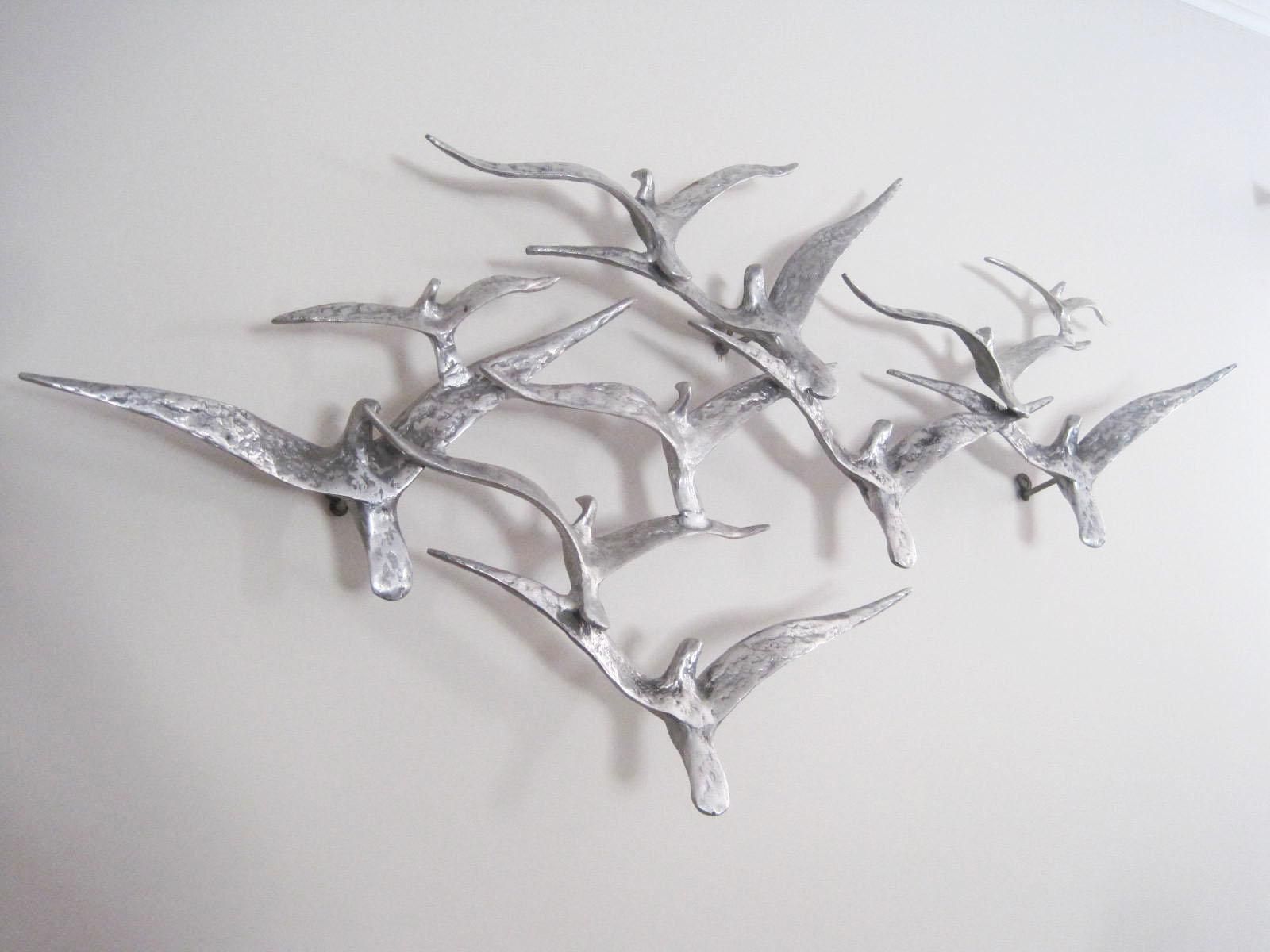 Wall Art Ideas Design : Gigantic Hangings Metal Wall Art Birds In Within Flying Birds Metal Wall Art (View 1 of 20)