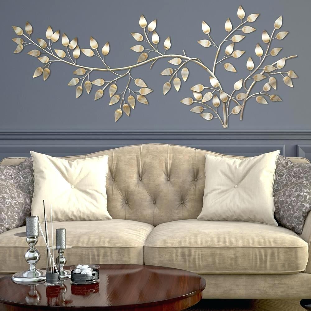 Wall Ideas: Leaf Wall Decor. Black Metal Leaf Wall Decor. Palm Intended For Oversized Metal Wall Art (Photo 7 of 23)